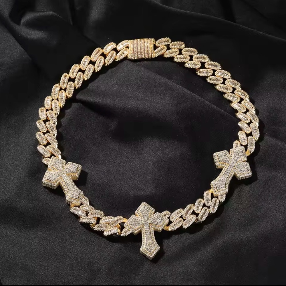 Cross Cuban necklace 16inch